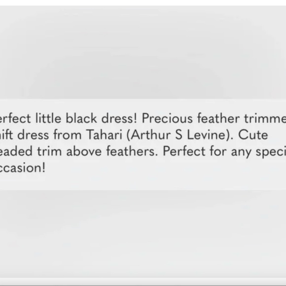 Tahari Black Jewel Neck Sheath Cocktail Dress Ostrich feather Sz 8 - Picture 9 of 9